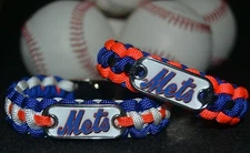 New York Mets Paracord Bracelet w/ MLB Dog Tag and Metal Buckle. AWESOME!!!