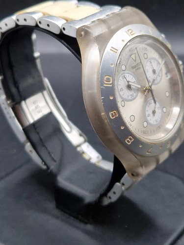 SWATCH 'IRONY' Chronograph Aluminium Mens Swiss Made 44mm Quartz Watch WR FWO - Picture 5 of 20