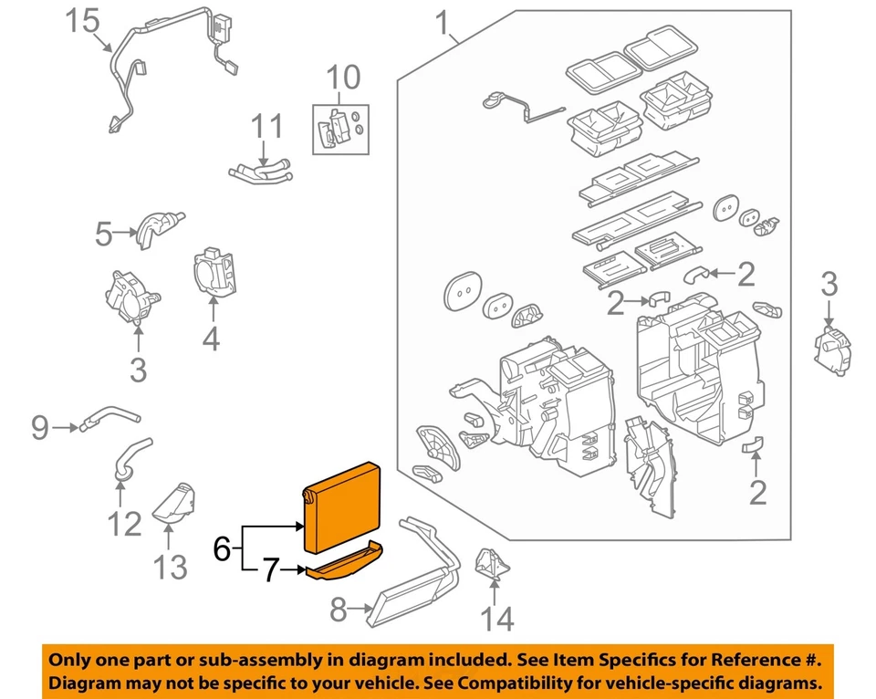 Núcleo do evaporador AC usado serve: Cadillac 2006 Cts grau A - Imagem 3 de 4