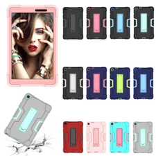 For Samsung Galaxy P205/P200 Shockproof Rubber Kickstand Case+Screen Protector