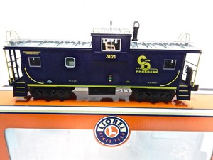 Lionel-6-17627-Chesapeake-amp-Ohio-Extended-Vision-Smoking-Caboose-O-scale-New-amp-box