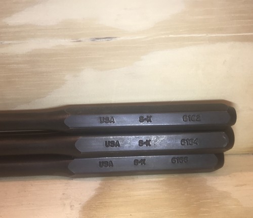 ( Lot Of 3) SK Roll Pin Punches 3/8” 7/16” 1/2”. #6162,6164,6166 New. - Picture 5 of 7