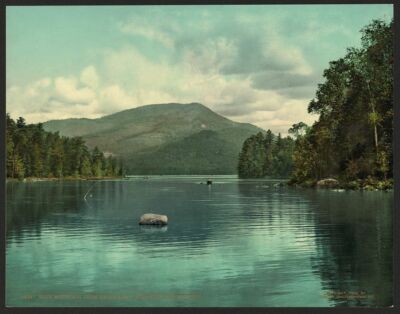 8'' x 10'' Photo Blue Mountain from Eagle Lake,Canoe,Adirondack