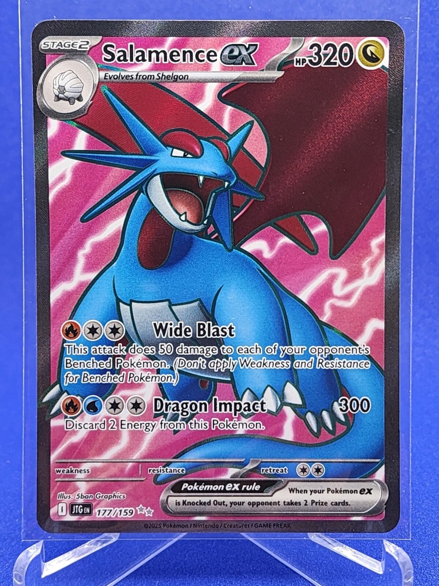 2025 Pokemon Sv9 Journey Together 177/159 Salamence ex Ultra Rare