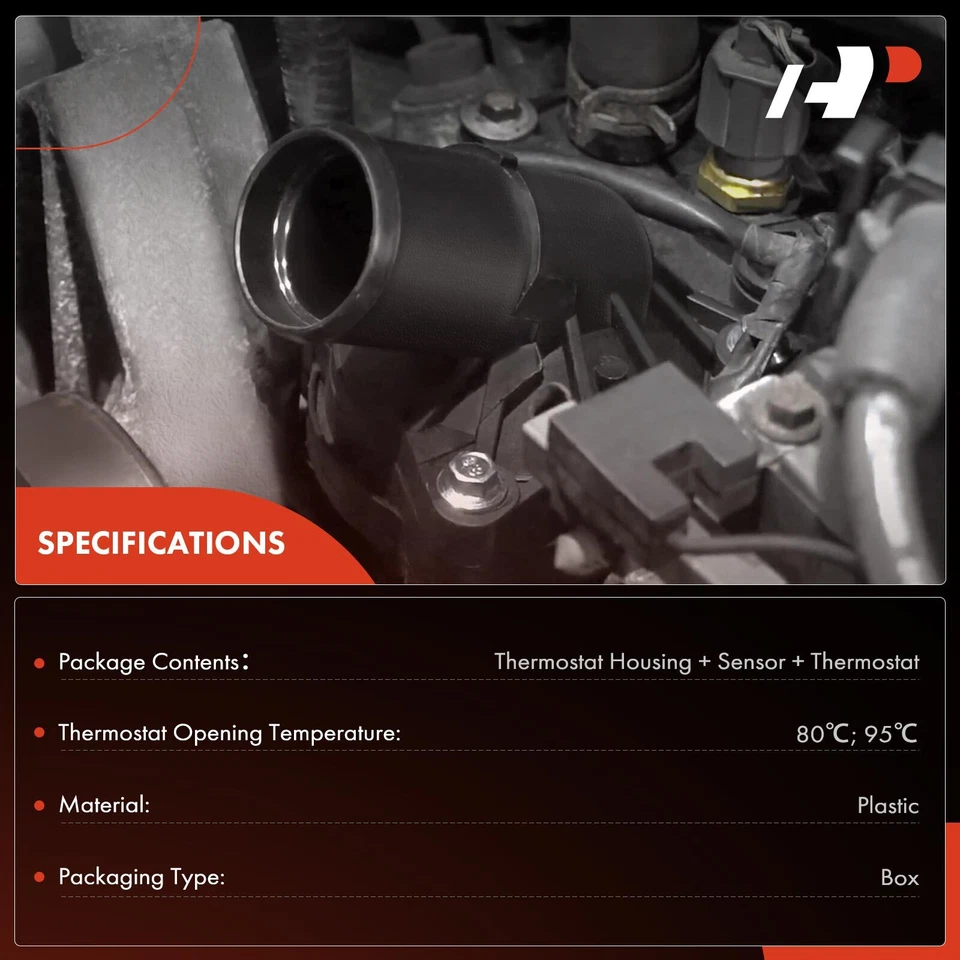 Conjunto de carcasa de termostato A-Premium para Audi A1 2010-2018 VW Golf Jetta Passat Foto 2 de 4