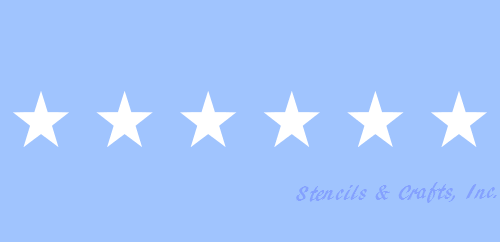 1.5" STAR STENCIL STARS CELESTIAL CRAFT STENCILS BORDER TEMPLATE TEMPLATES NEW - Picture 1 of 1