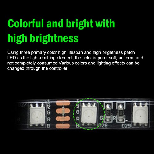 LED 5V 12V RGB Colorful Computer Case Light DIY Desktop PC Tower Motherboard - Photo 4/18