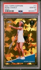 ROSIE CASALS * PSA 10 * GOLD /50 * 2021 TOPPS SAPPHIRE CHROME TENNIS 11 HOF POP1