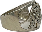 Cute Sterling Silver 925 Elephant Ring Band Size 7.5 With CZ Stones  6g — photo 3