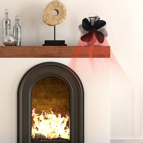 Stove Fan for Wood Burners Multi Fuel Gas Stoves Small 4 Blade - Picture 4 of 10