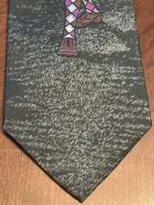 Vintage Hathaway Golf Red Green 100% Silk Men’s Neck Tie Made In USA