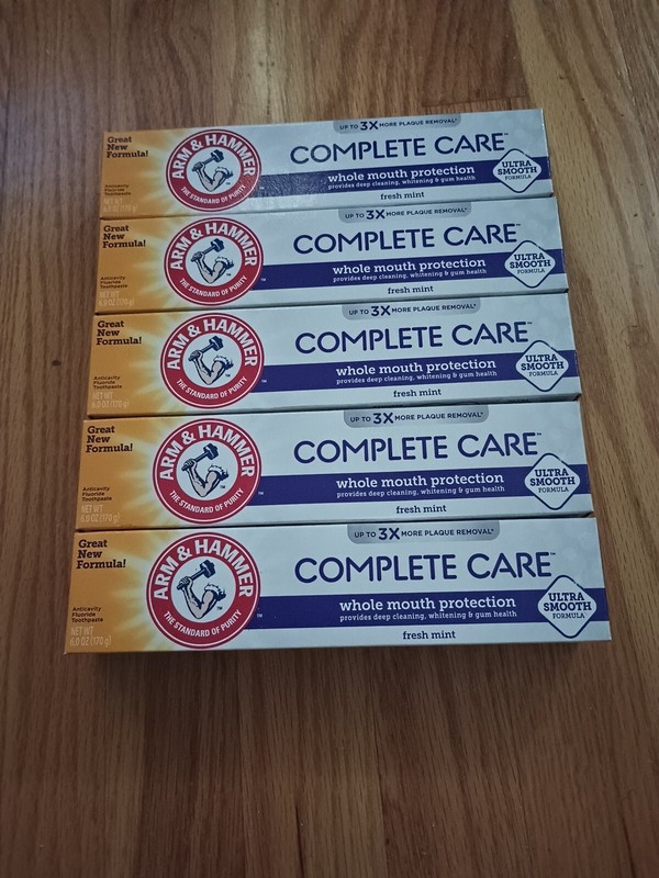 5 Pack - Arm&Hammer Complete Care Toothpaste, Fresh Mint Flavor, 6oz Each