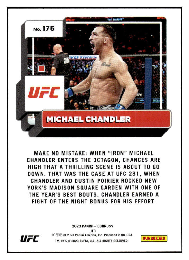 MICHAEL CHANDLER 2023 Donruss Press Proof Silver 175 UFC MMA ID68505