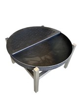 Garden Fire Pit Log Burner 60cm Diameter 3mm Mild Steel & Stainless Steel Base