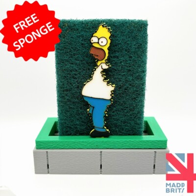 Homer Simpson Schwammhalter - The Simpsons Bush Meme Geschenk - Fan Art inspiriert