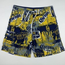CORONA Beer Board Shorts Unlined Swimming Trunks Men's Size 34 Cargo Pocket