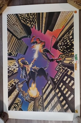 2001 Marvel Spiderman Vs Green Goblin by Alex Ross Poster - 36x24 - Romita/Ross