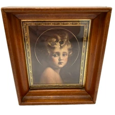 Vtg Light of the World Framed Picture Circa 1910-1950 C & A Richards Boston Mass