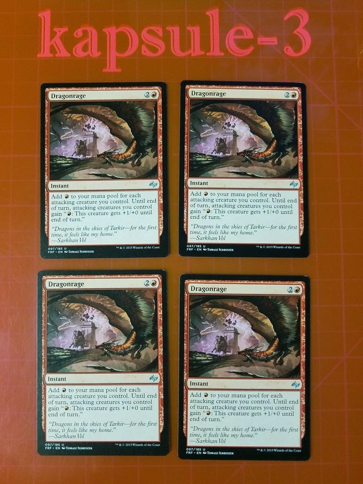 4x Dragonrage | Fate Reforged | MTG Magic Cards - Image 3 of 4