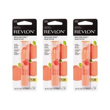3 Pack: Revlon Kiss Lip Balm 015 Juicy Peach Hydrating SPF 20 Sealed 0.09 oz