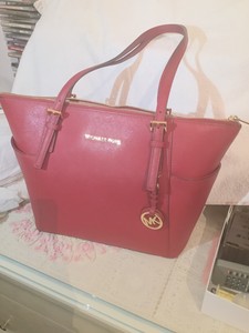 mk red tote bag