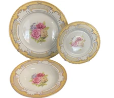 Imperial Porcelain Vintage Roses 12 pc  Dinner Set, Service for 4