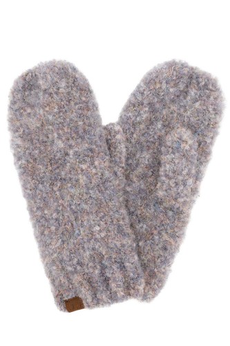 C.C Exclusive Women's Winter Warm Mixed Color Boucle Knit Mitten Gloves - Picture 6 of 15