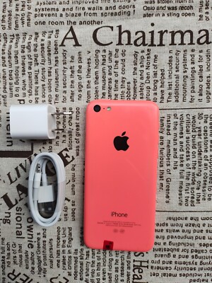 90%N ew Apple iPhone 5C UNlocked 8/16/32GB Pink Good gift for young - Main Image