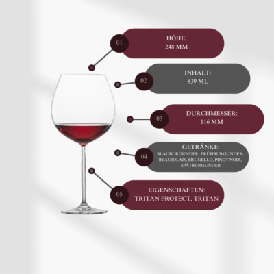 Schott Zwiesel Burgunderpokal Diva Nr. 140 6 Weingläser 839 ml für Brunello uvm