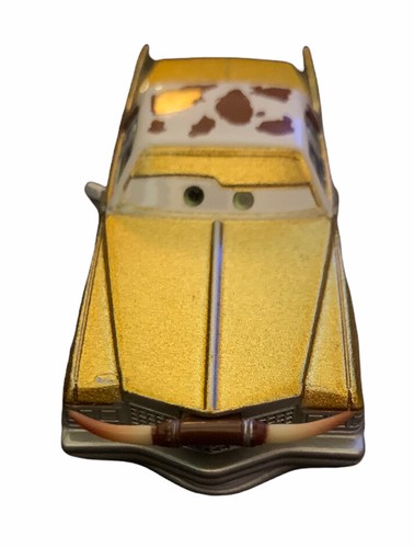 Disney CARS 3 Pixar TEX DINOCO gold/cowhide LONGHORN Cadillac Diecast - Picture 2 of 10