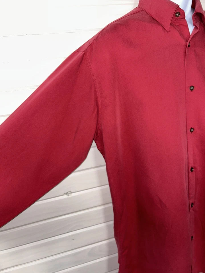 Mark сланец размер высокий большой LT рубашка на пуговицах лосося красный L/S модальная смесь EUC - Изображение 3 из 4