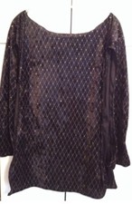 Celtic Medieval Musketeer Renaissance Tunic Velveteen Black Adult OSFM New