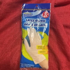 6 Scrub Buddies Latex Gloves One Size Fits Most - Multipurpose