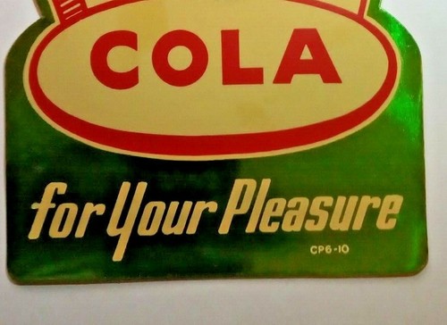Insegna Kleen-Stick Vess Cola anni '30 Terre Haute adesivo metallizzato mai usato - Foto 2 di 5