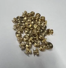Knurled Thumb Nut Brass 6-32 Thread 9/32 length - 50 Pieces - 7212B