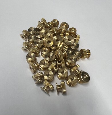 Knurled Thumb Nut Brass 6-32 Thread 9/32 length - 25 Pieces - 7212B