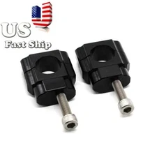 1-1/8" 28mm Handlebar Fat Bar Mount Clamp Adapter Riser Dirt Pivot Bike BLACK