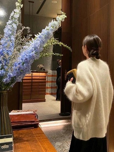 100% Wool Cashmere Cardigan Sweater Women Warm Loose Thicken Knit Sweater Jacket - Bild 10 von 13