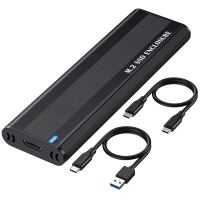 NVMe Gehäuse und M.2 SATA SSD Adapter USB C 3.2X2 10Gbps für M-Key und B&M-Key