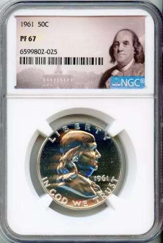 NGC - Franklin Half Dollar - 50c - 1961 - PF-67