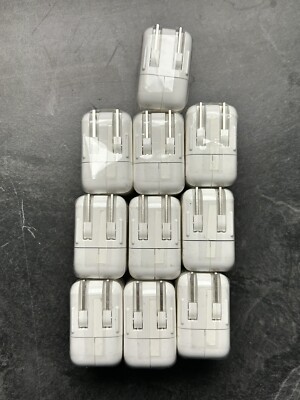 NEW Lot of 10 Apple 10W USB Power Adapter 5.1V 2.1A AC Charger A1357 Genuine OEM
