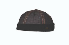 Lakota Docker Cap Denim washed schwarz  Sailorcap Seglermütze Arbeitermütze 