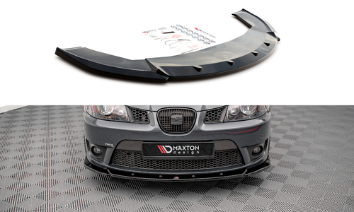 Labio de alerón Cup enfoque frontal V.2 para Seat Ibiza Cupra Mk3 negro brillante - Imagen 2 de 7