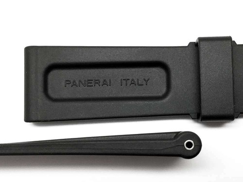 Genuine Officine Panerai 24/22mm Black Caoutchouc Rubber Watch Strap Brand New - Picture 4 of 4