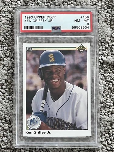 PSA 8 BASEBALL CARD 1990 UPPER DECK KEN GRIFFEY JR MARINERS HOF