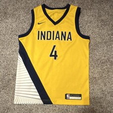 Nike NBA Indiana Pacers Oladipo #4 Swingman Jersey Yellow Size Youth M