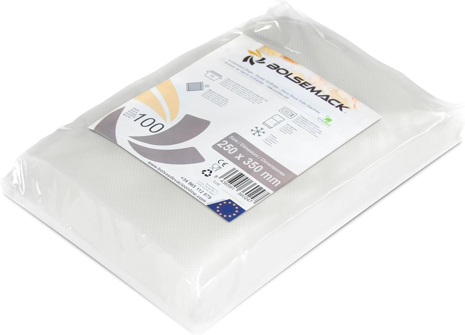 Sacchetti Sottovuoto Alimenti 100 Buste 25X35Cm - Buste Sottovuoto Alimenti per 