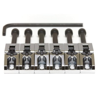 by Graph Tech Floyd Rose Style Saddles Chrome (6 Pcs) PG-0080-C6