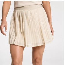 Calia Court Collection Womens Beige Pleated Tennis Skort Size Medium NWT