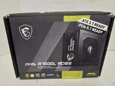 MSI MAG A750GL PCIE5 750 Watt 80 Plus Gold ATX Fully Modular Power Supply